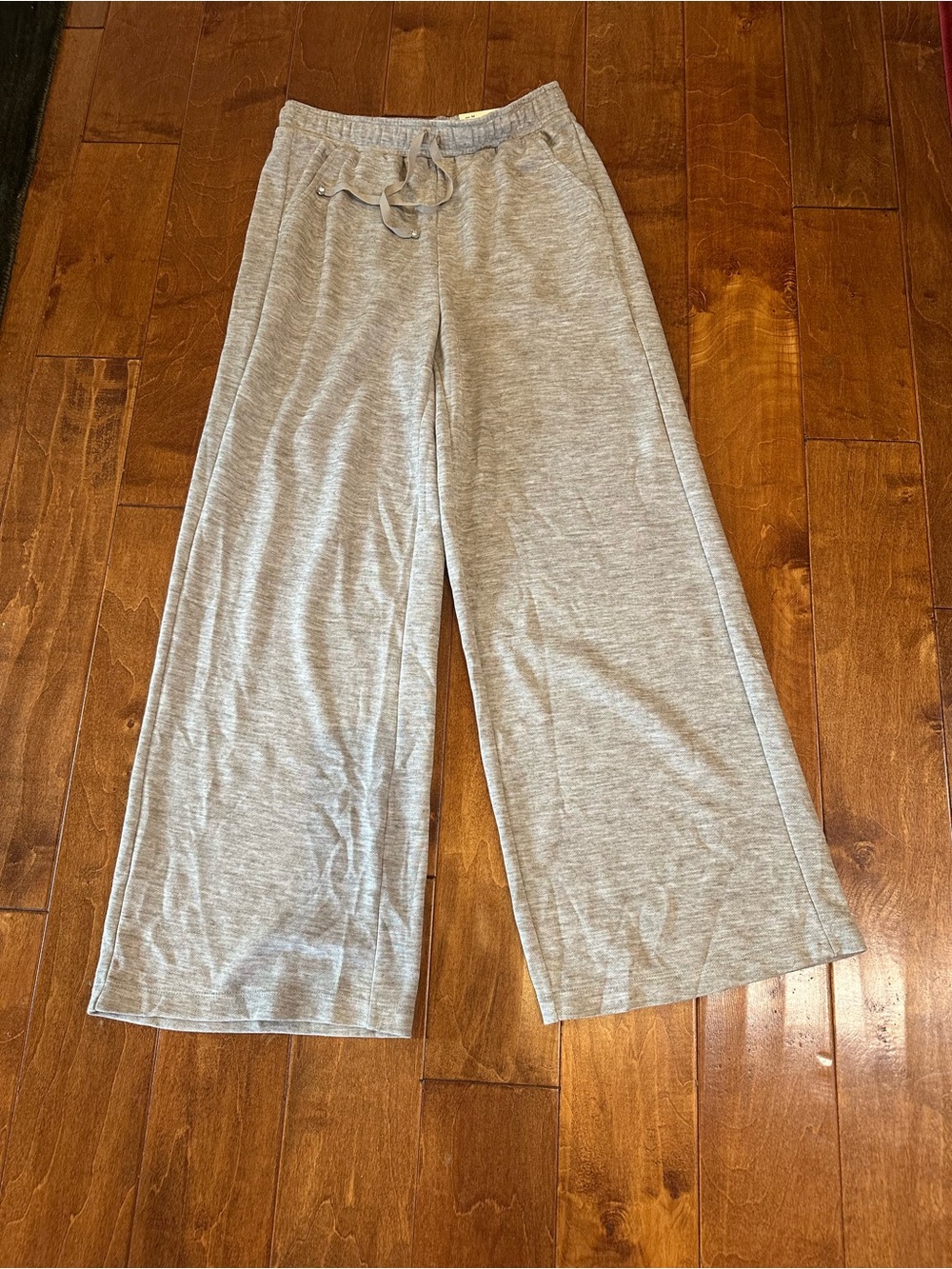 Max Studio Light Gray Wide-Leg Lounge Pants